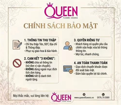 CHÍNH SÁCH BẢO MẬT THÔNG TIN - QUEEN FLOWERS